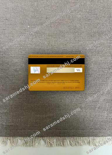 New Zealand Ami Insurance Limited bank visa signature card photolook back
